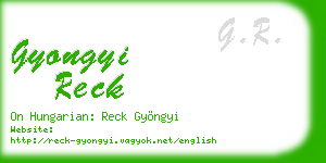 gyongyi reck business card